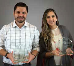 Mario Jimenez, corporate sales manager, Avianca; Angelly Vivian Coccaro, marketing administrator, North America, Avianca