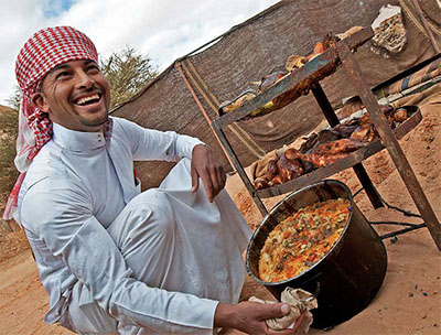 Bedouin cook at Captain’s Camp in Wadi Rum